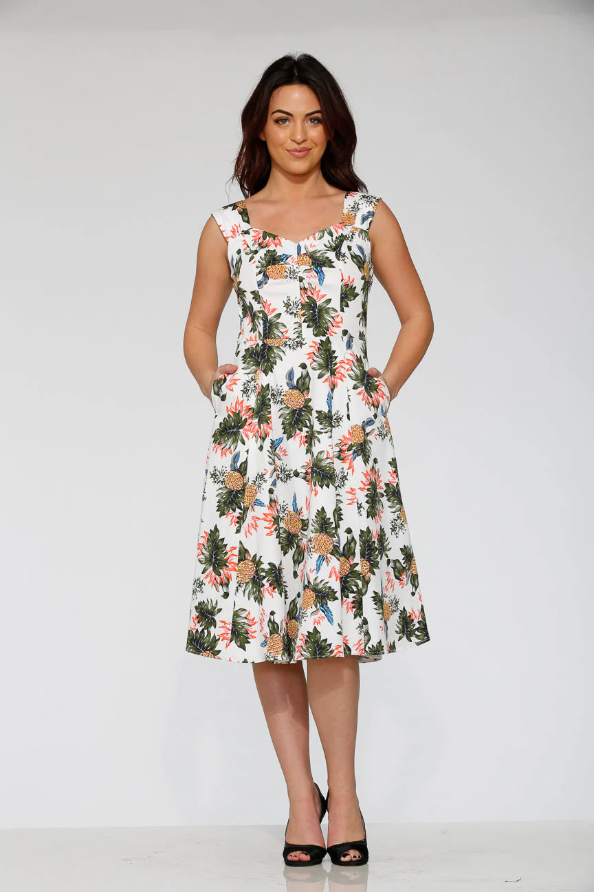 White Hawaiian Swing Dress - Image 2