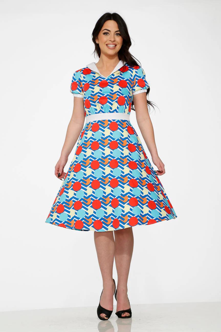 Stripe Red Dot Swing Dress - Image 7
