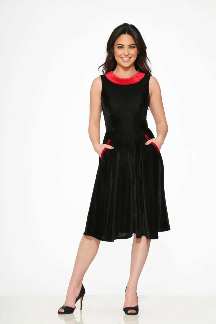 Black Red KurtRoy Swing Dress - Image 4