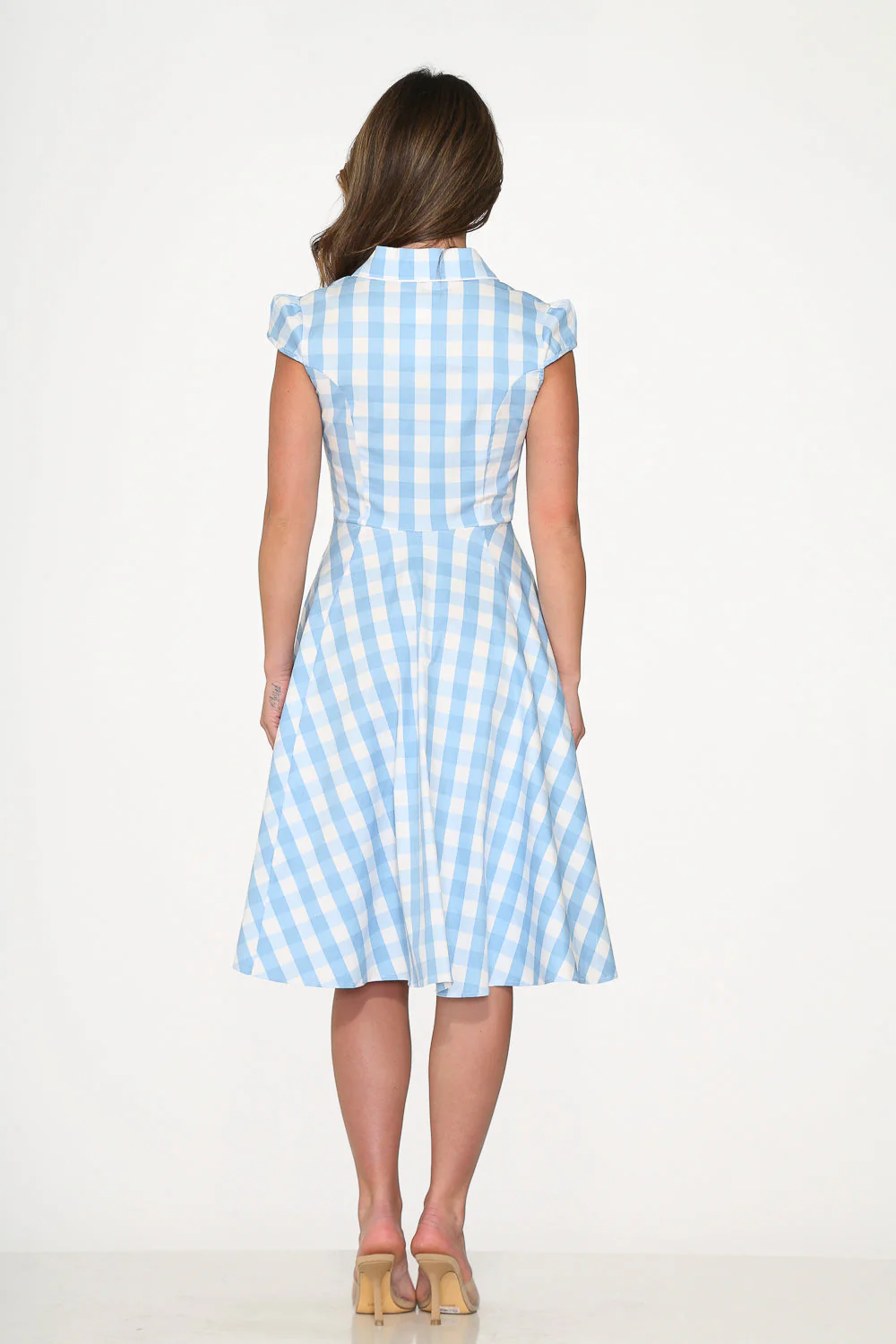 Blue Checkmate Swing Dress - Image 2