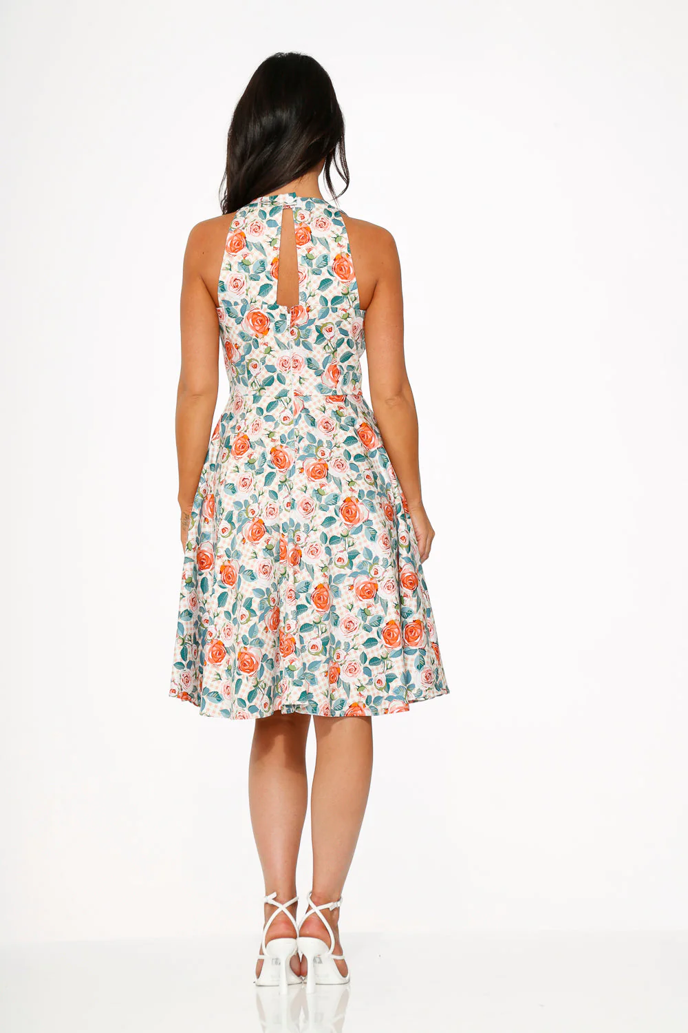 Pink Floral Swing Dress - Image 9