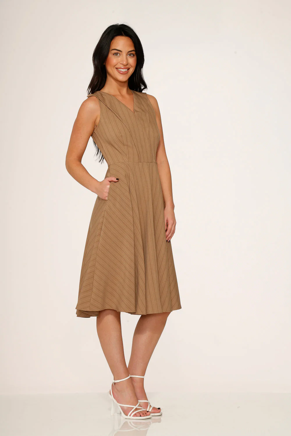 Camel Swing Dress - Image 4