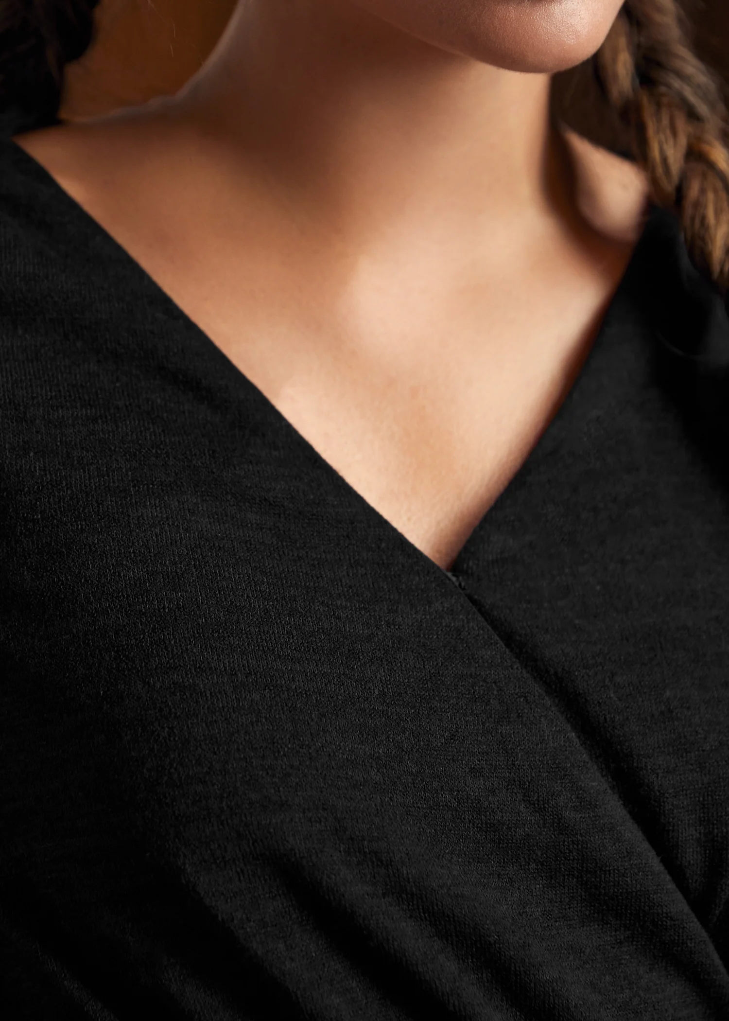 Instant Energy Faux-Wrap Long Sleeve Knit Dress - Image 3