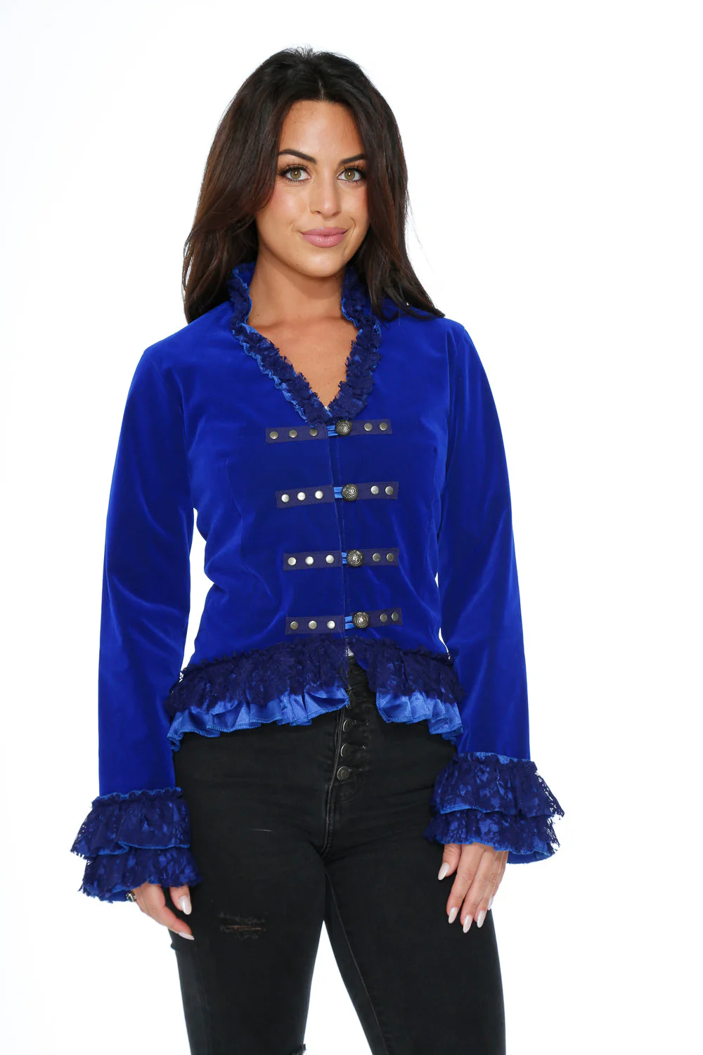 Blue Velvet Gloria Tailed Jacket - Image 5