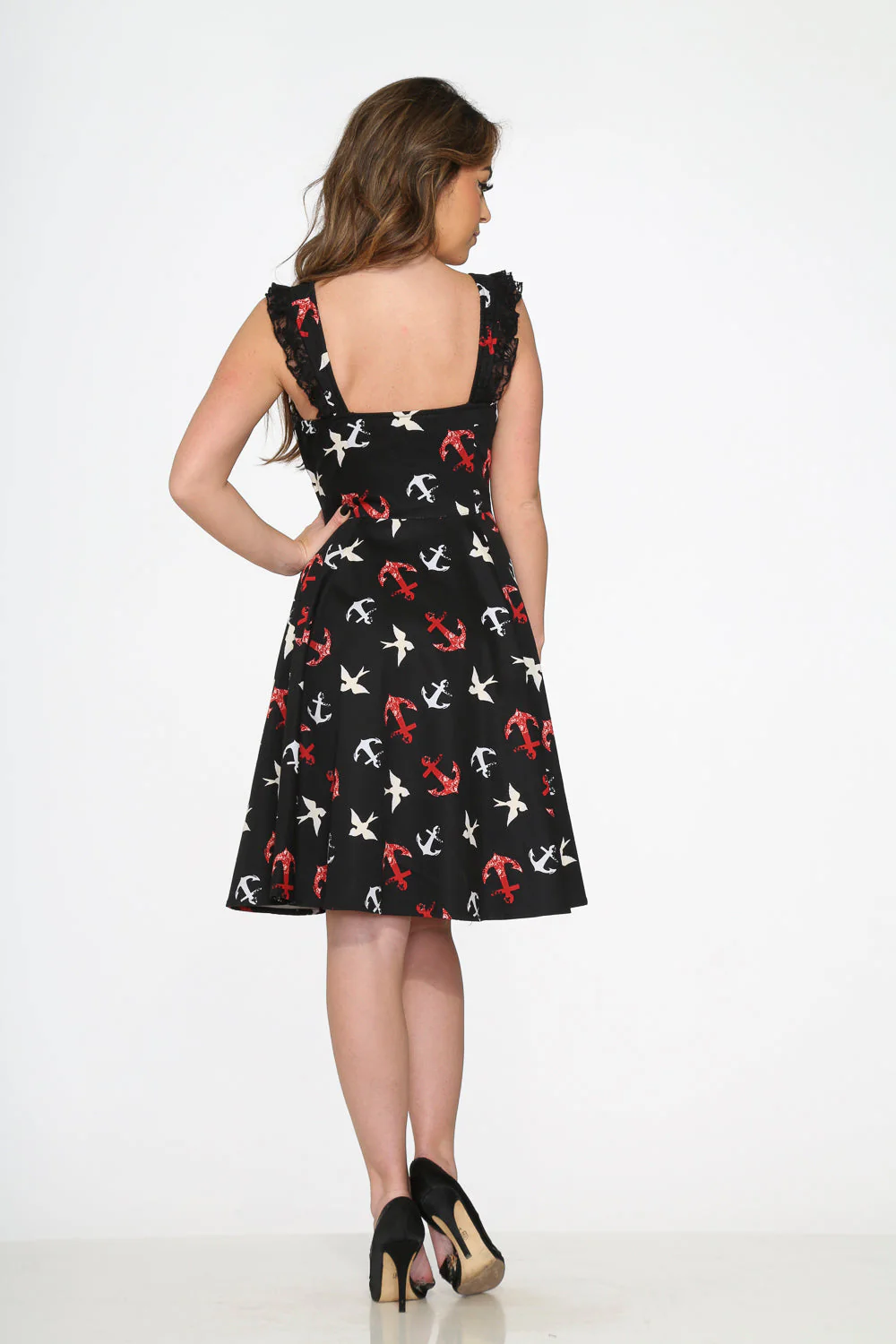 Black Swallow Swing Dress - Image 7