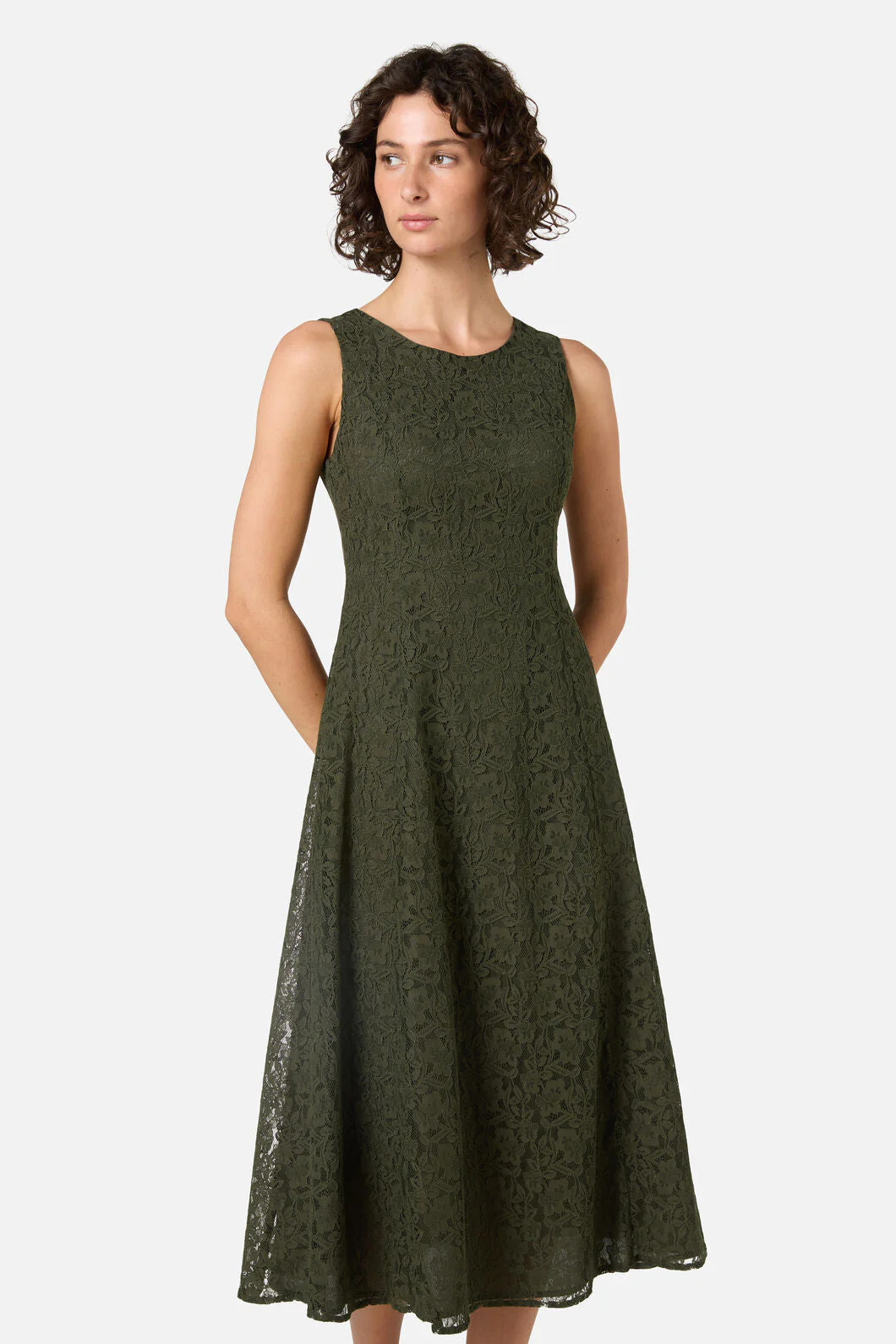 Amara Lace Midi Dress - Image 3