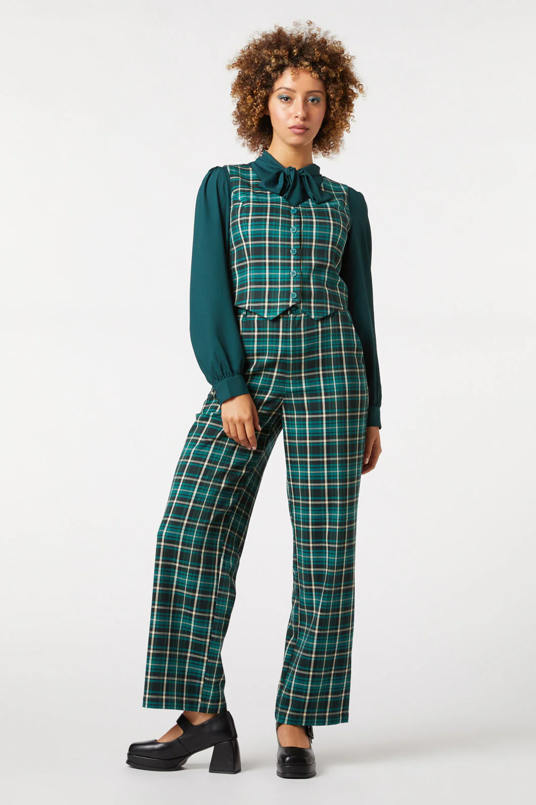 Amber Check Vest - Image 2