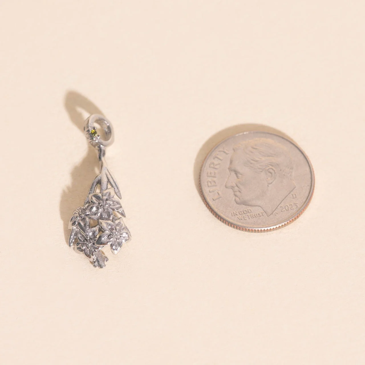 August Gladiolus Birth Flower Necklace Charm - Image 9