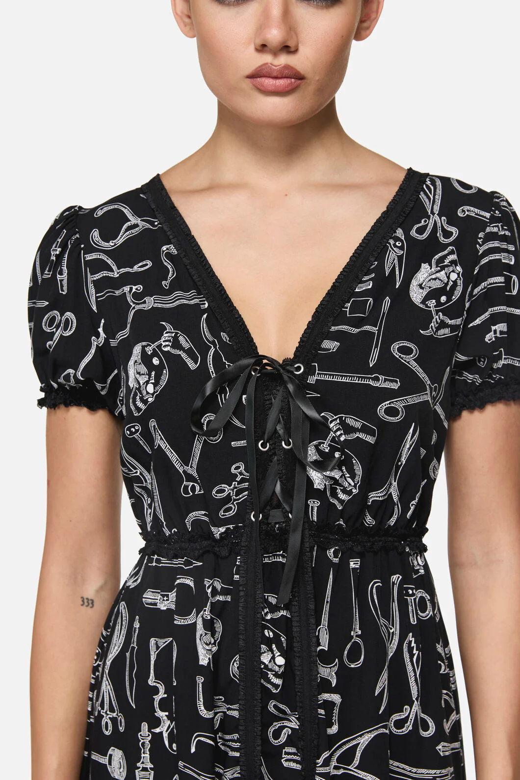 Barbaric Print Goth Dress - Image 2