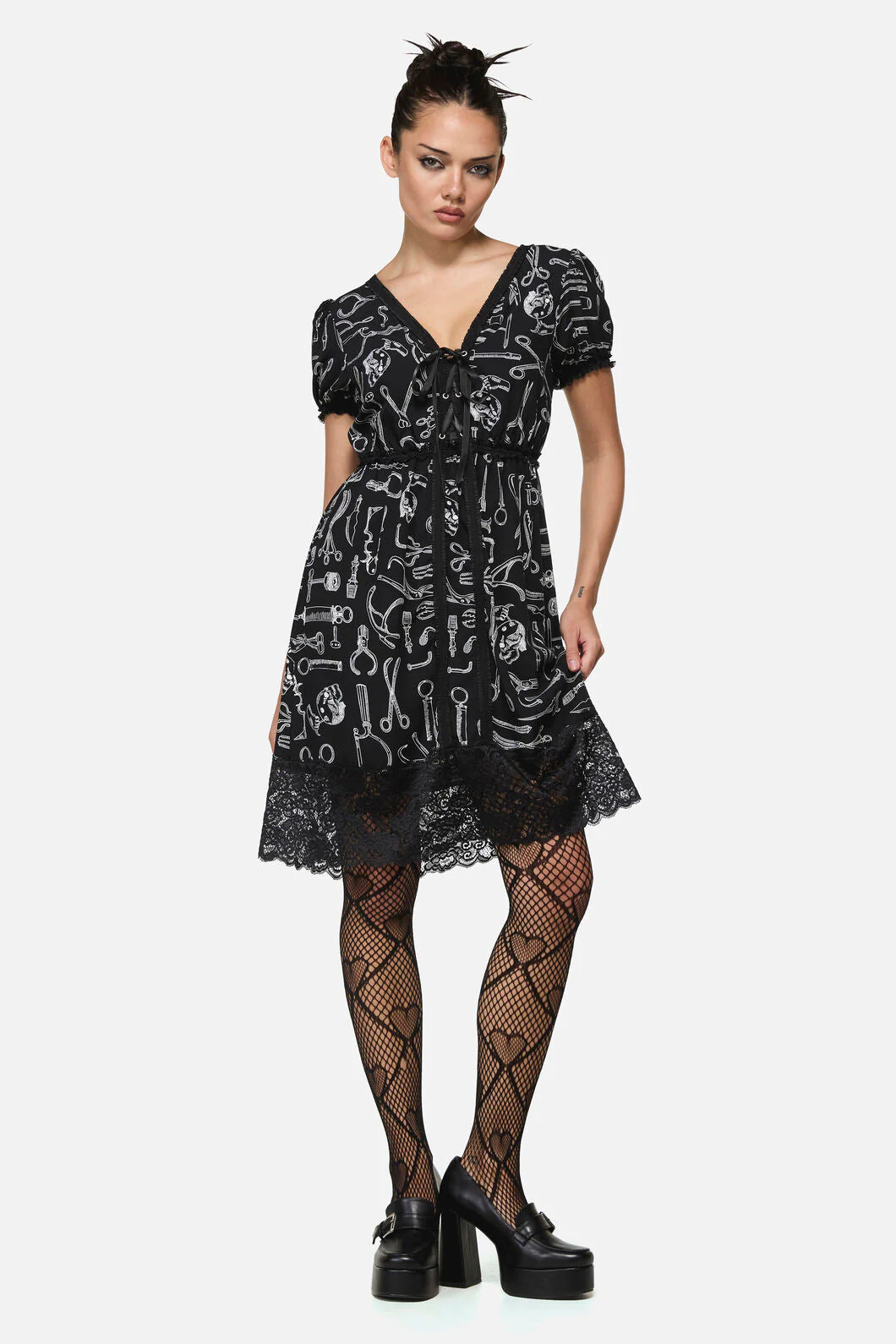 Barbaric Print Goth Dress - Image 7