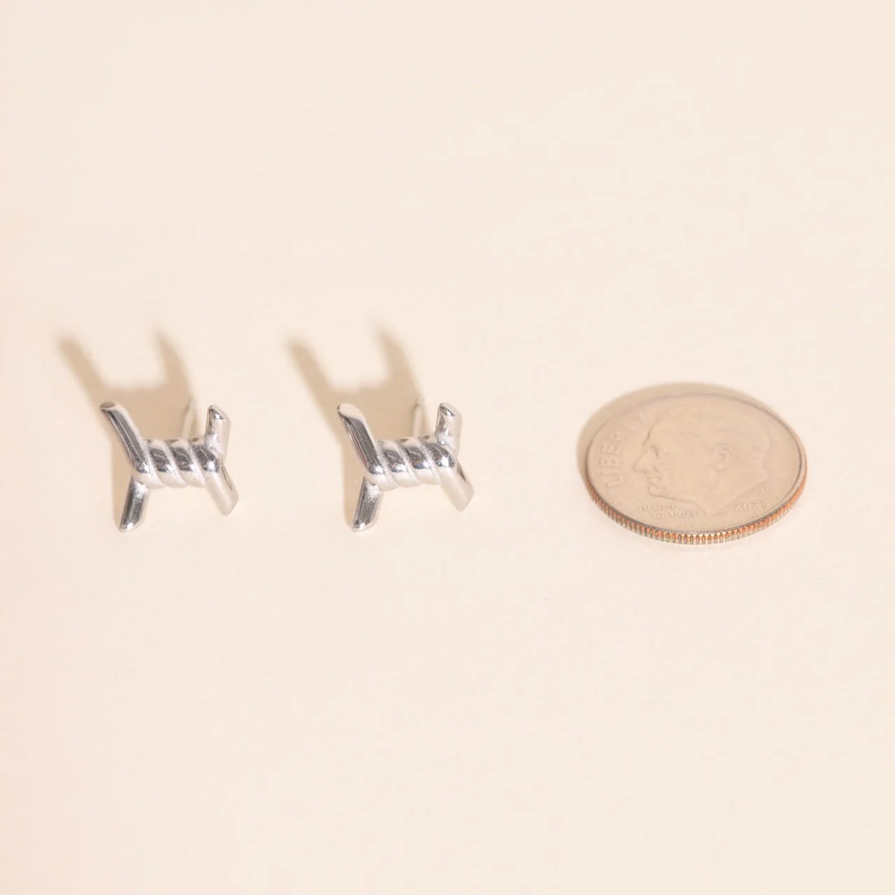 Barbed Wire Stud Earrings - Image 6