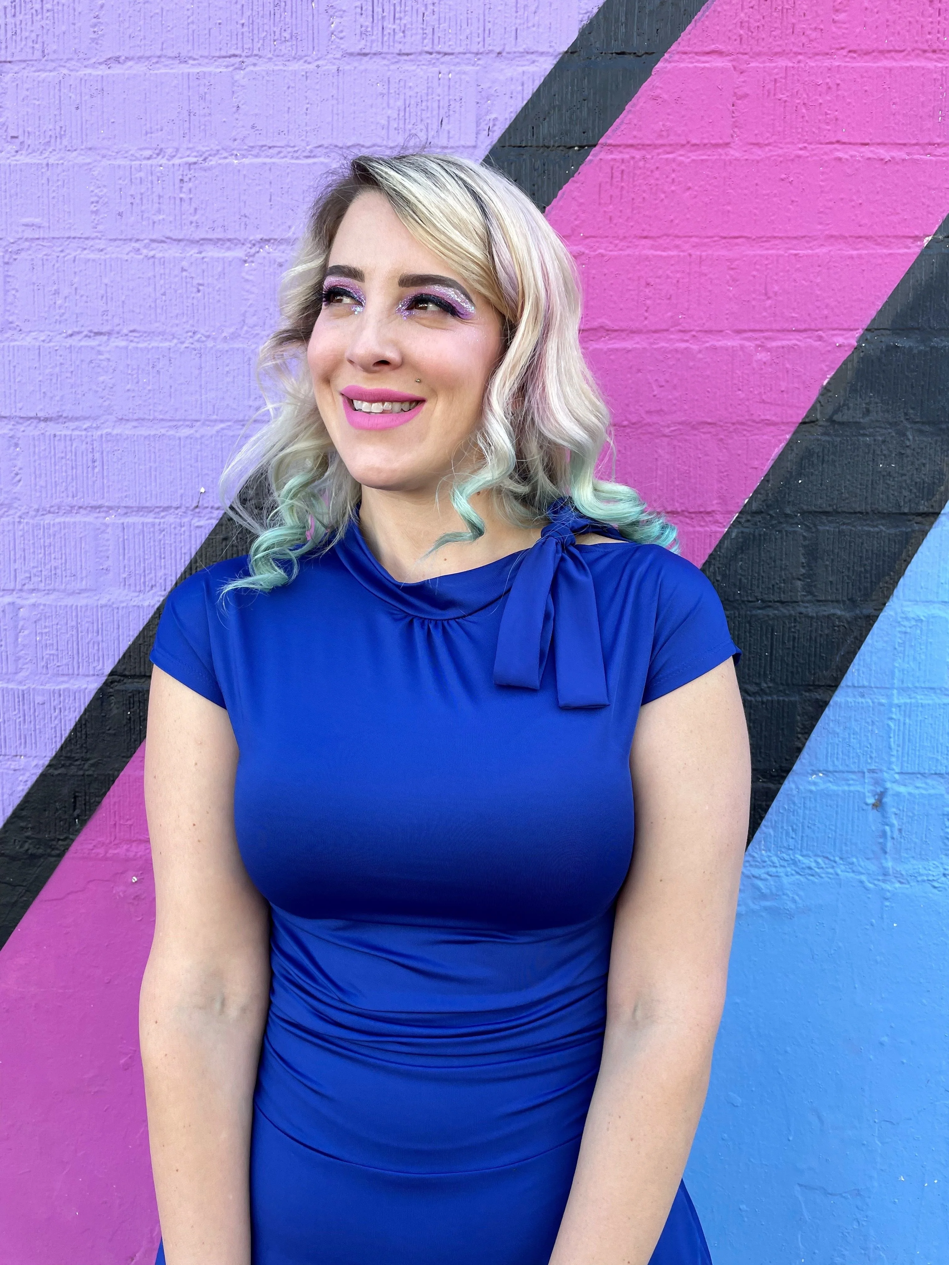 Bombshell Dress in Royal Blue - Image 2