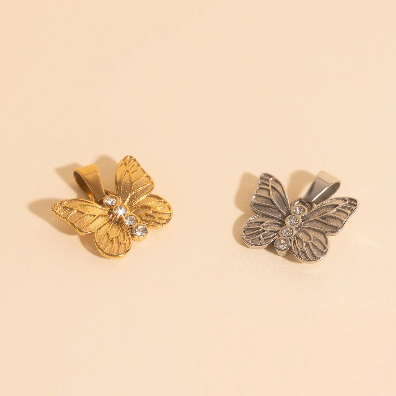 Butterfly Crystal Necklace Charm - Image 4