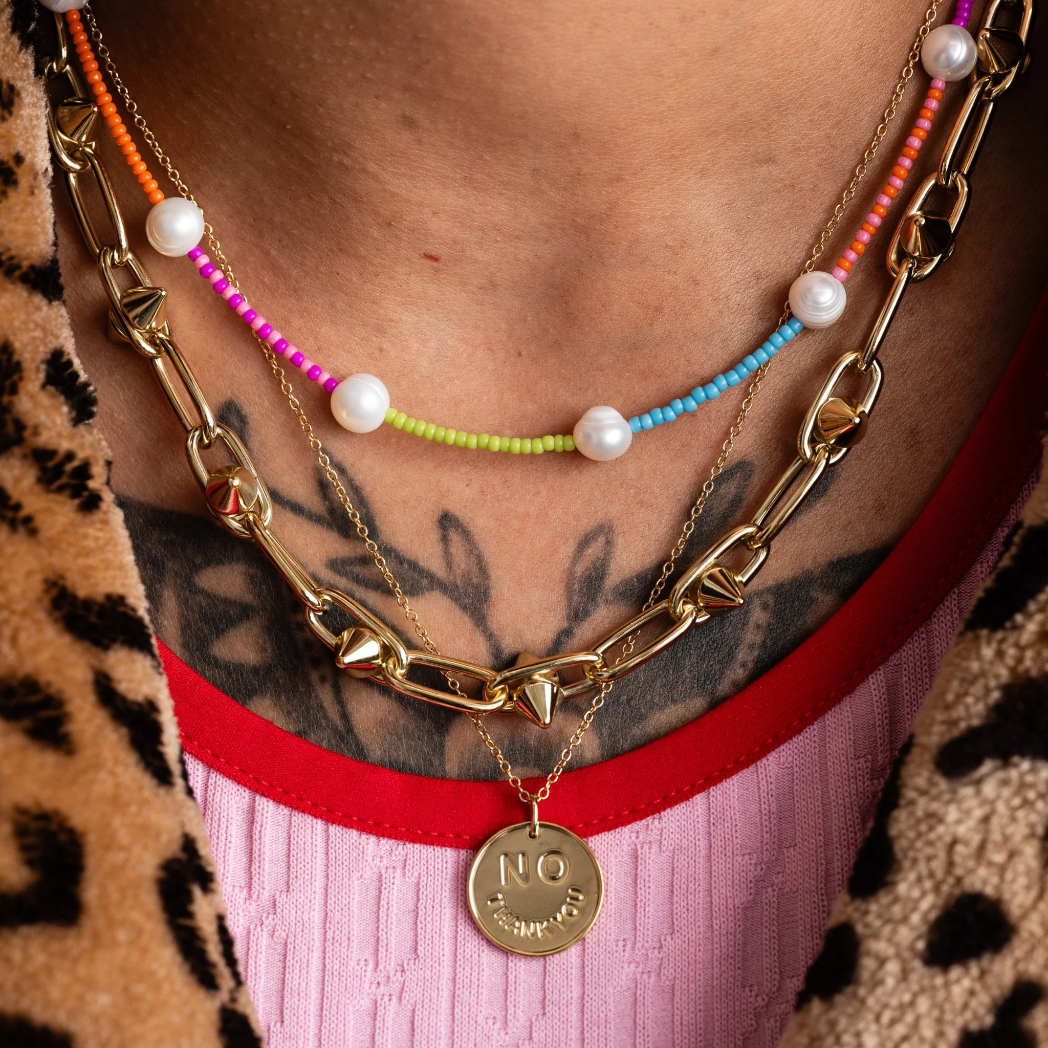 Camellia Necklace with Freshwater Pearls - Image 2