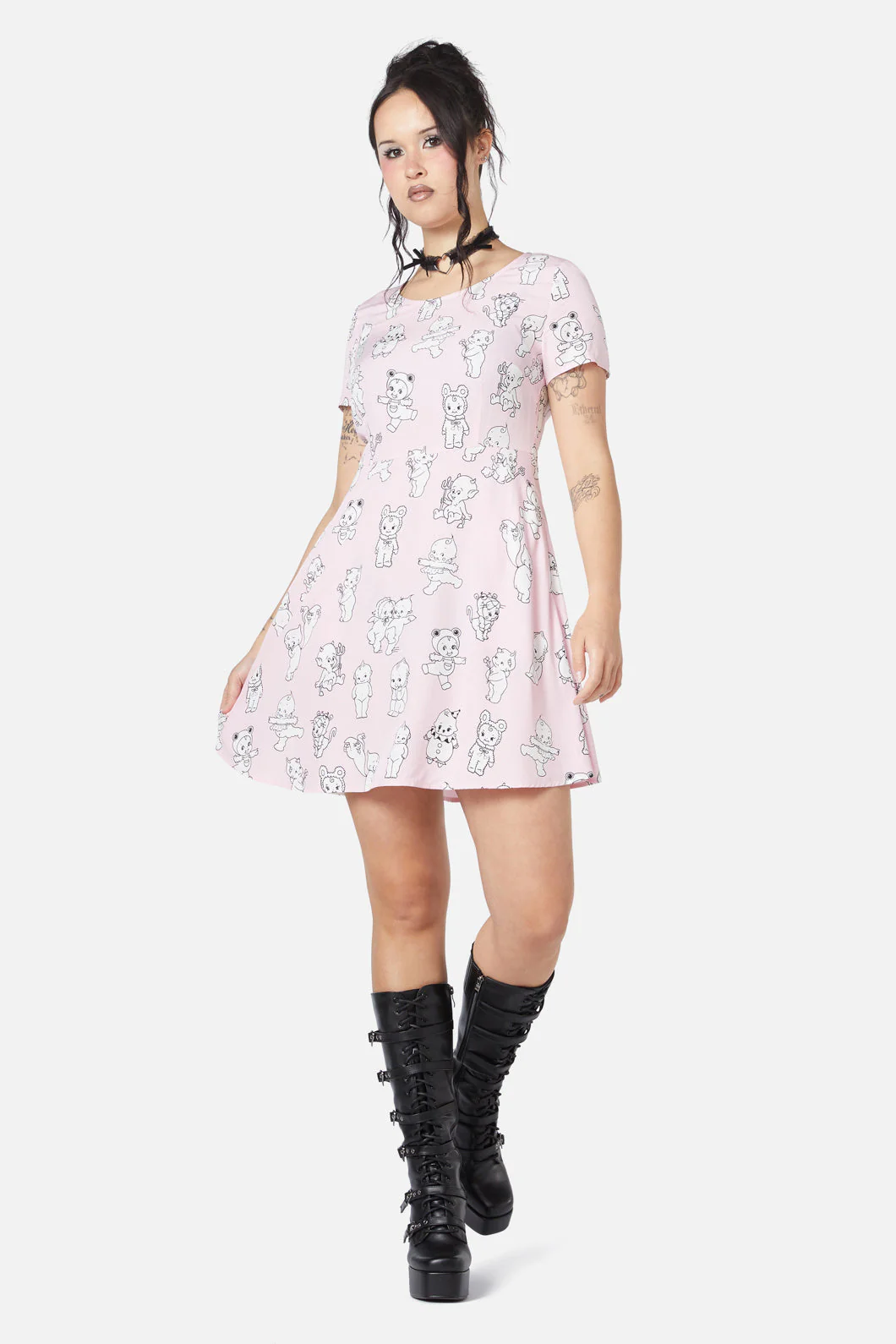 Cherub Face Printed Dress - Image 3