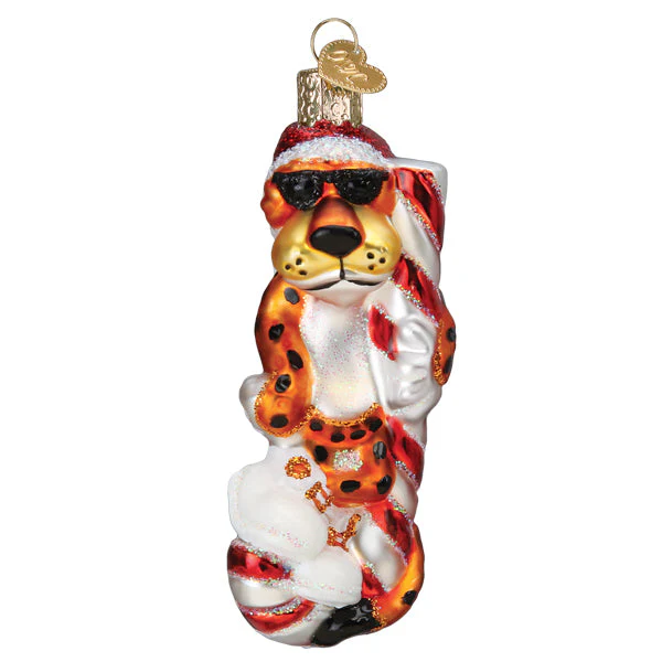 Chester Cheetah On Candy Cane Ornament - Image 4