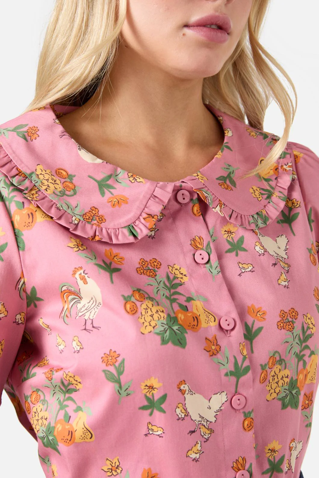 Chickens Short Sleeve Blouse - Image 7