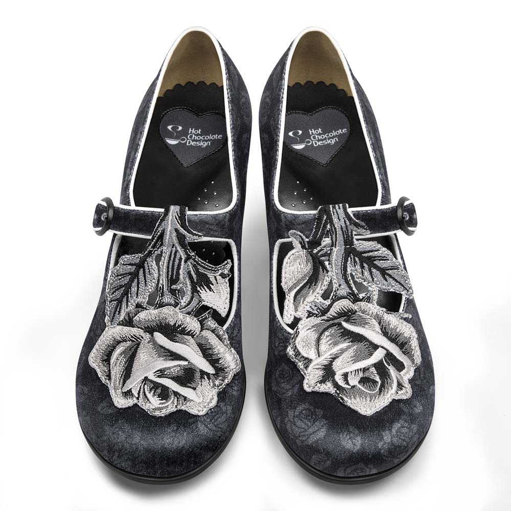 Chocolaticas® Mid Heels Black Tudor Women's Mary Jane Pump - Image 2