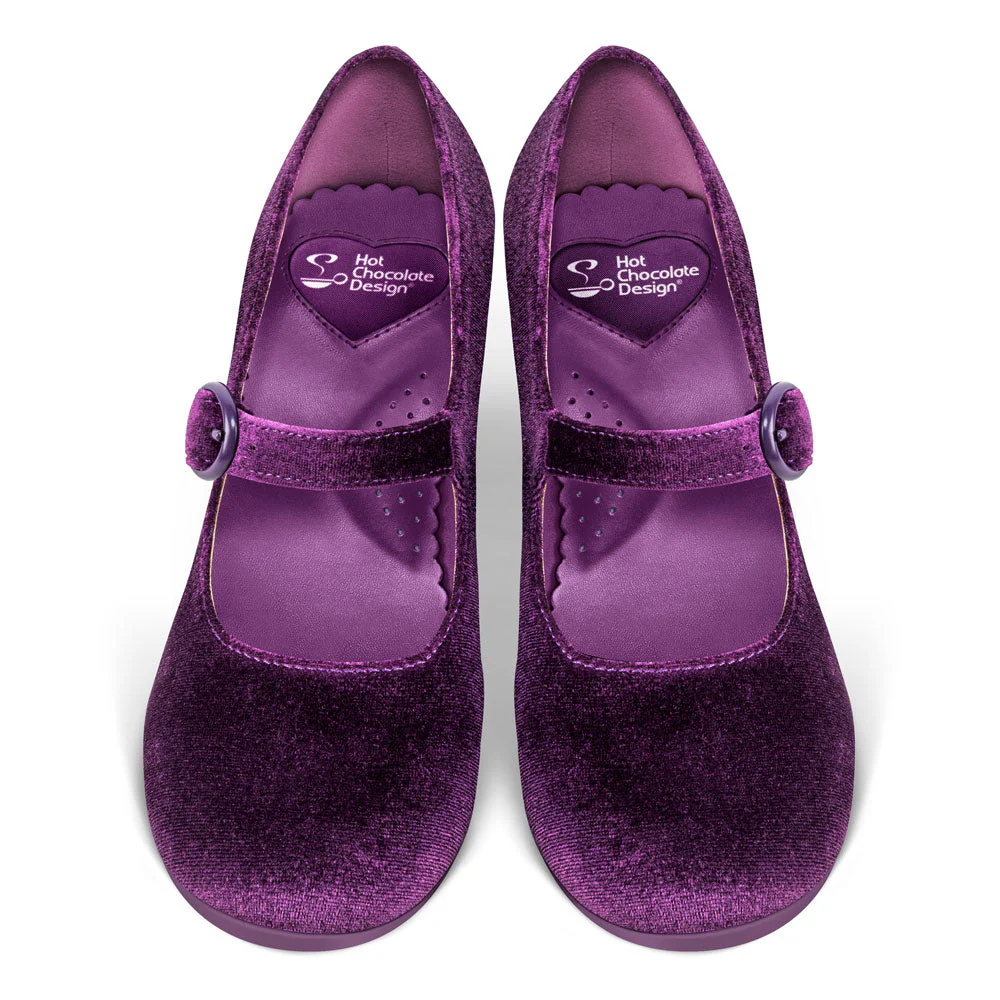 Chocolaticas® Mid Heels Plum Elixir Women's Mary Jane Pump - Image 3