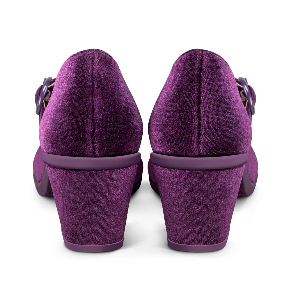 Chocolaticas® Mid Heels Plum Elixir Women's Mary Jane Pump - Image 5