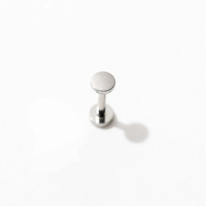 Tiny Circle Flat Back Stud Earrings - Image 6