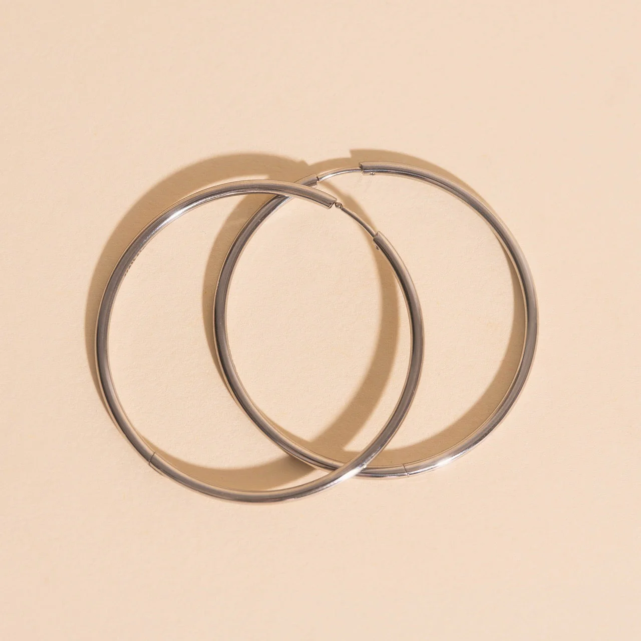 Circle Rounded Huggie Hoop Earrings - Image 12