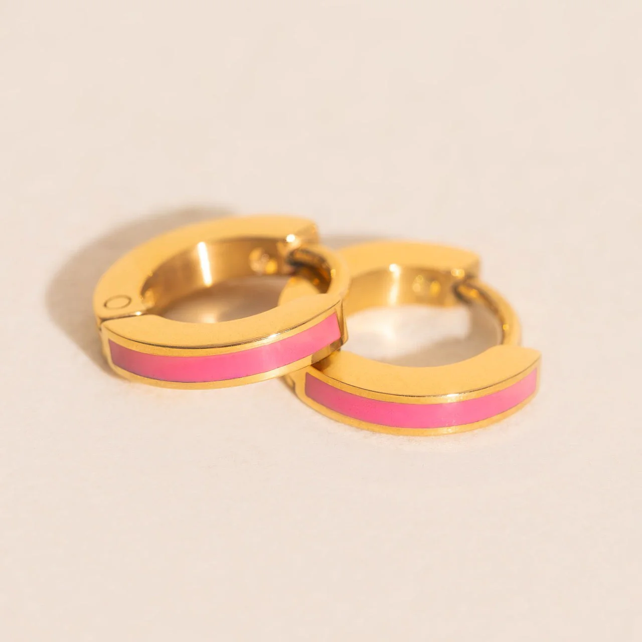 Color Tiny Huggie Hoop Earrings - Image 2