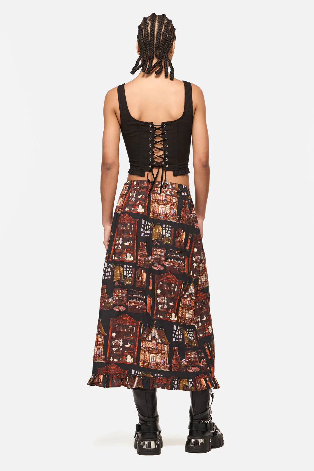 Covenstead Goth Midi Skirt - Image 5