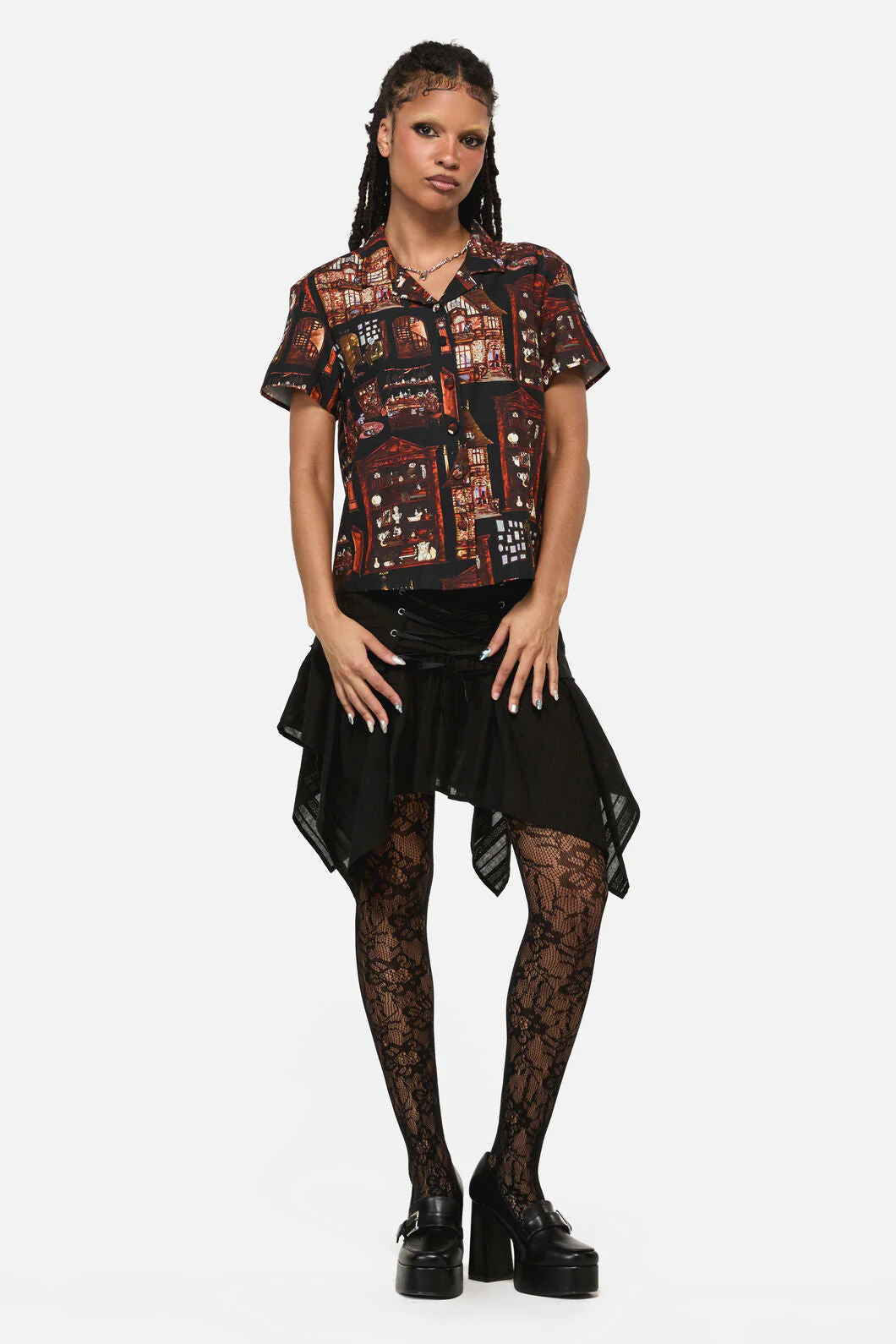 Covenstead Goth Print Blouse - Image 5
