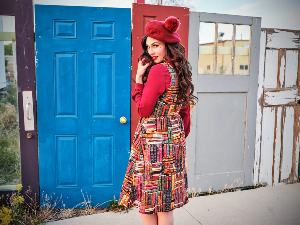 Don't Judge a Book by its Cover Fit & Flare Dress - Image 3