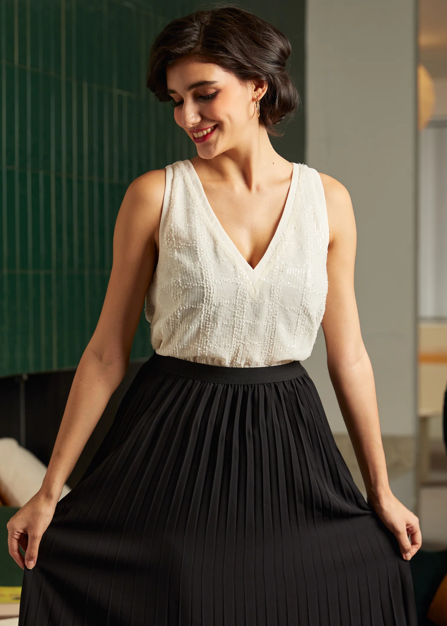 Classic Cutie Double V-Neck Tank Top - Image 2
