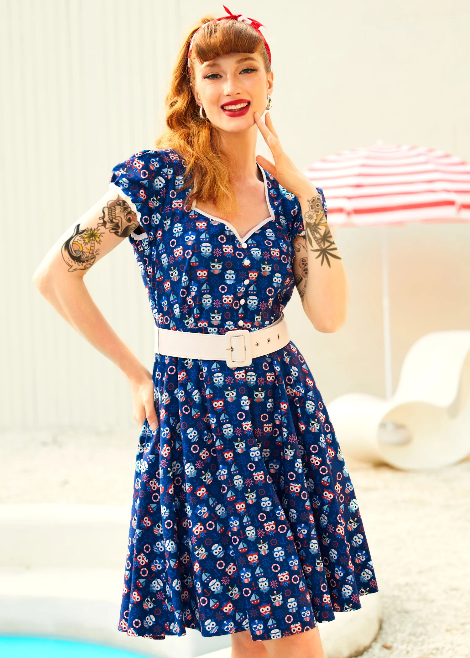 Drive In Delight Fit & Flare Dress - Image 2