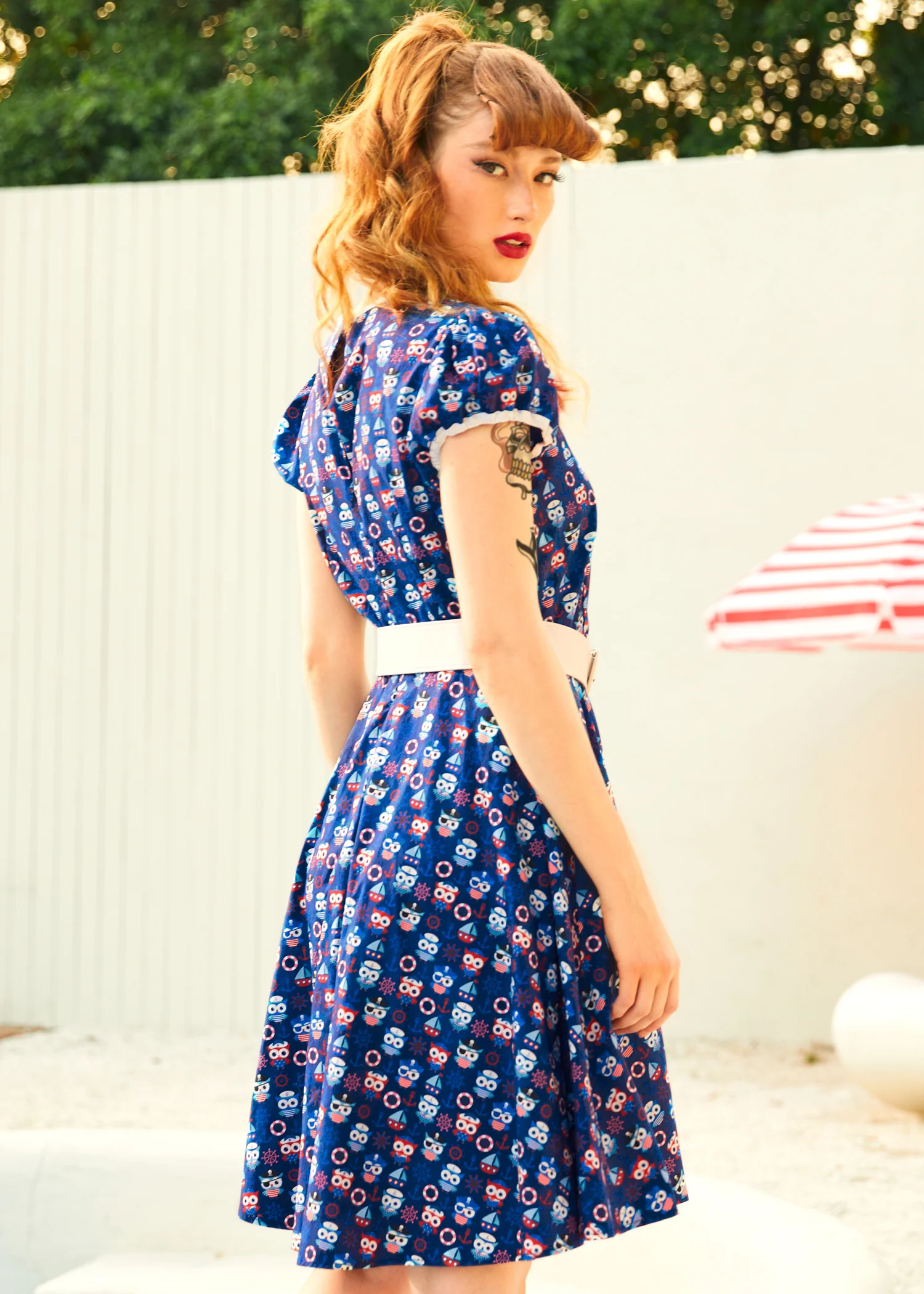 Drive In Delight Fit & Flare Dress - Image 4