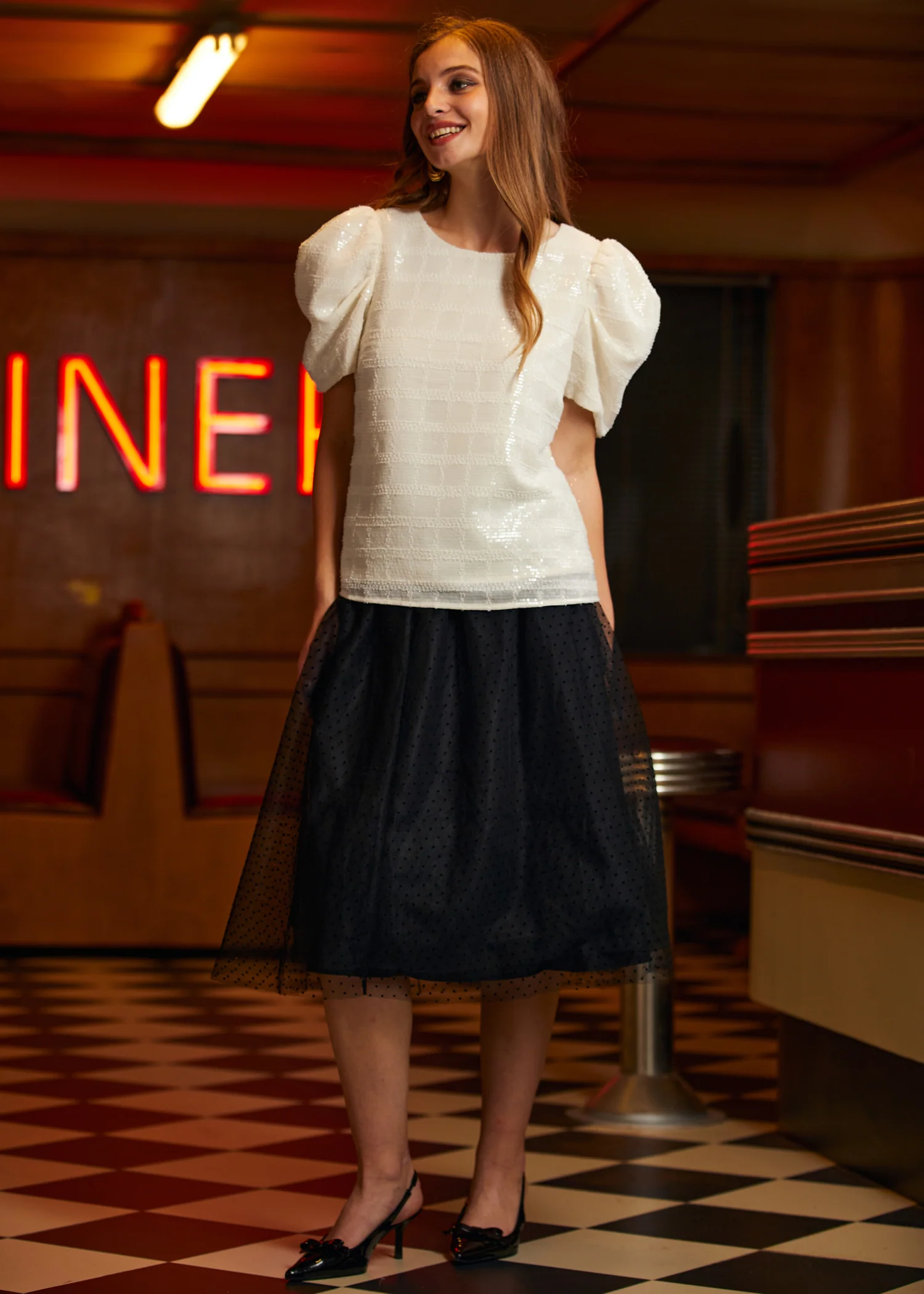 Festive Frolic Bubble Sleeve Crew - Image 7
