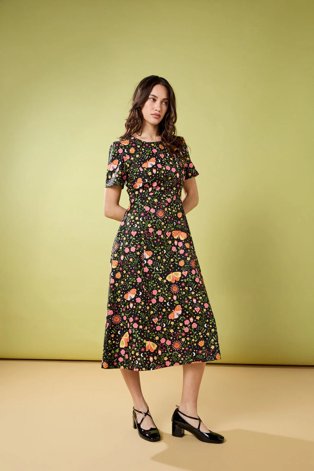 Folk Art Midi Dress