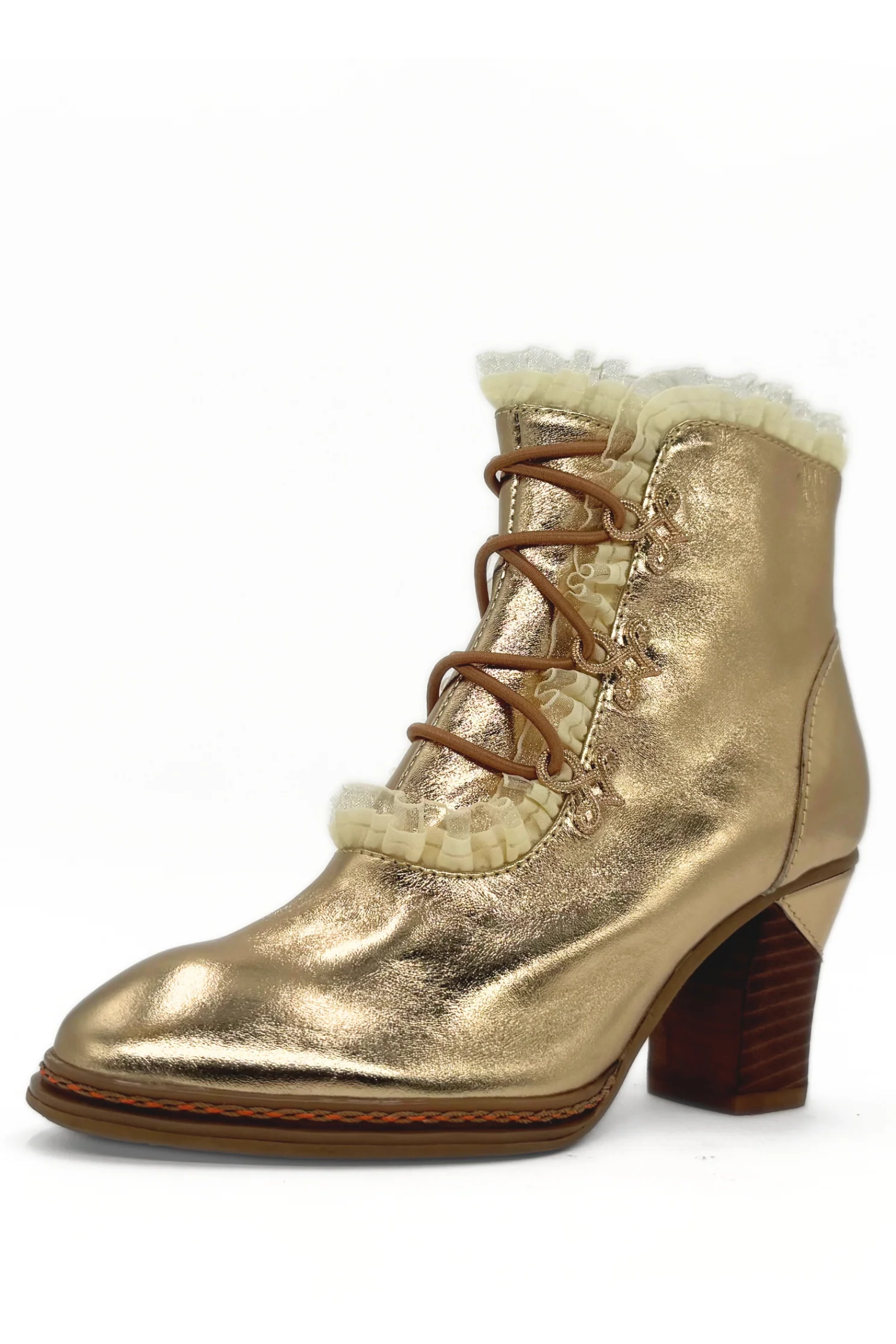 Galleria Metallic Victorian Booties - Image 4