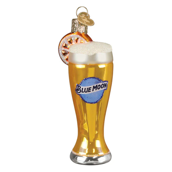 Glass Of Blue Moon Beer Ornament - Image 3