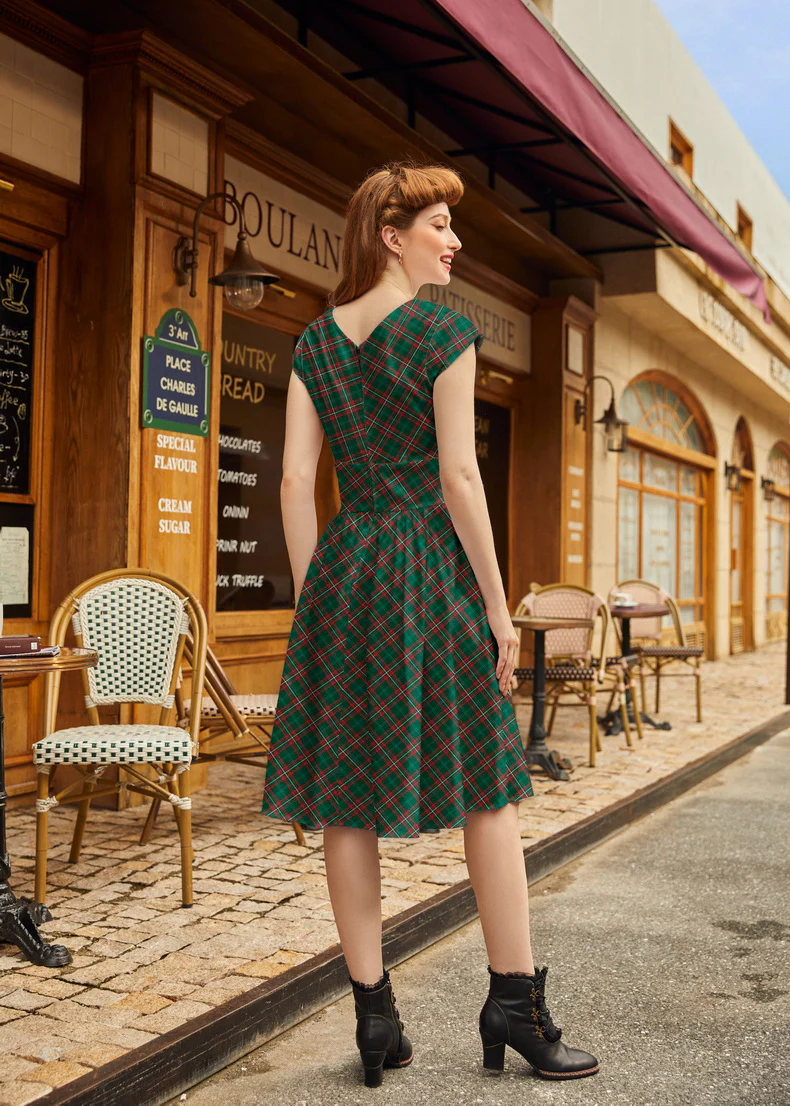 Holiday Plaid Greta Dress - Image 3