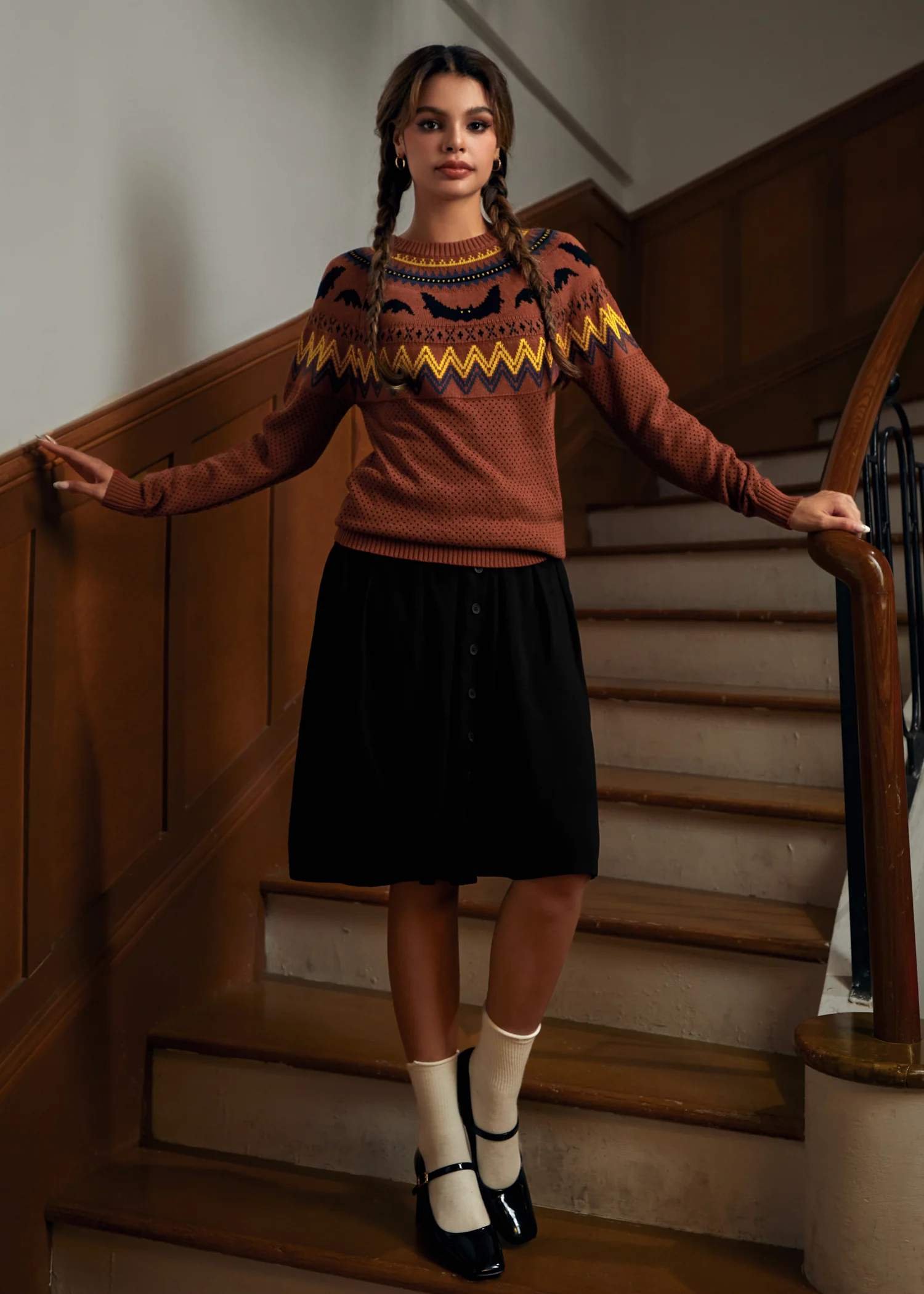It Be Like 'Bat' Fair Isle Sweater - Image 4