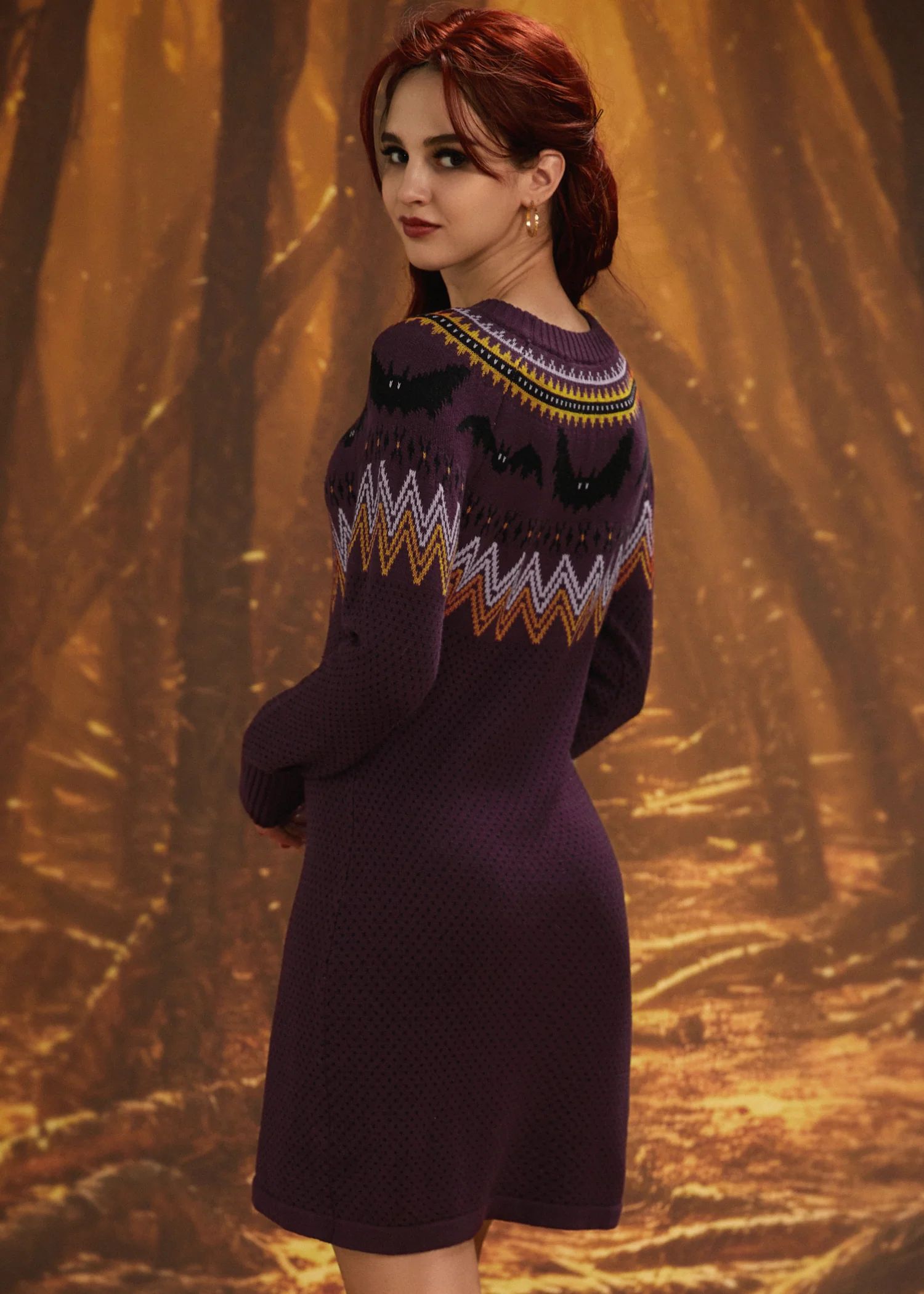 It Be Like 'Bat' Fair Isle Sweater Dress - Image 3