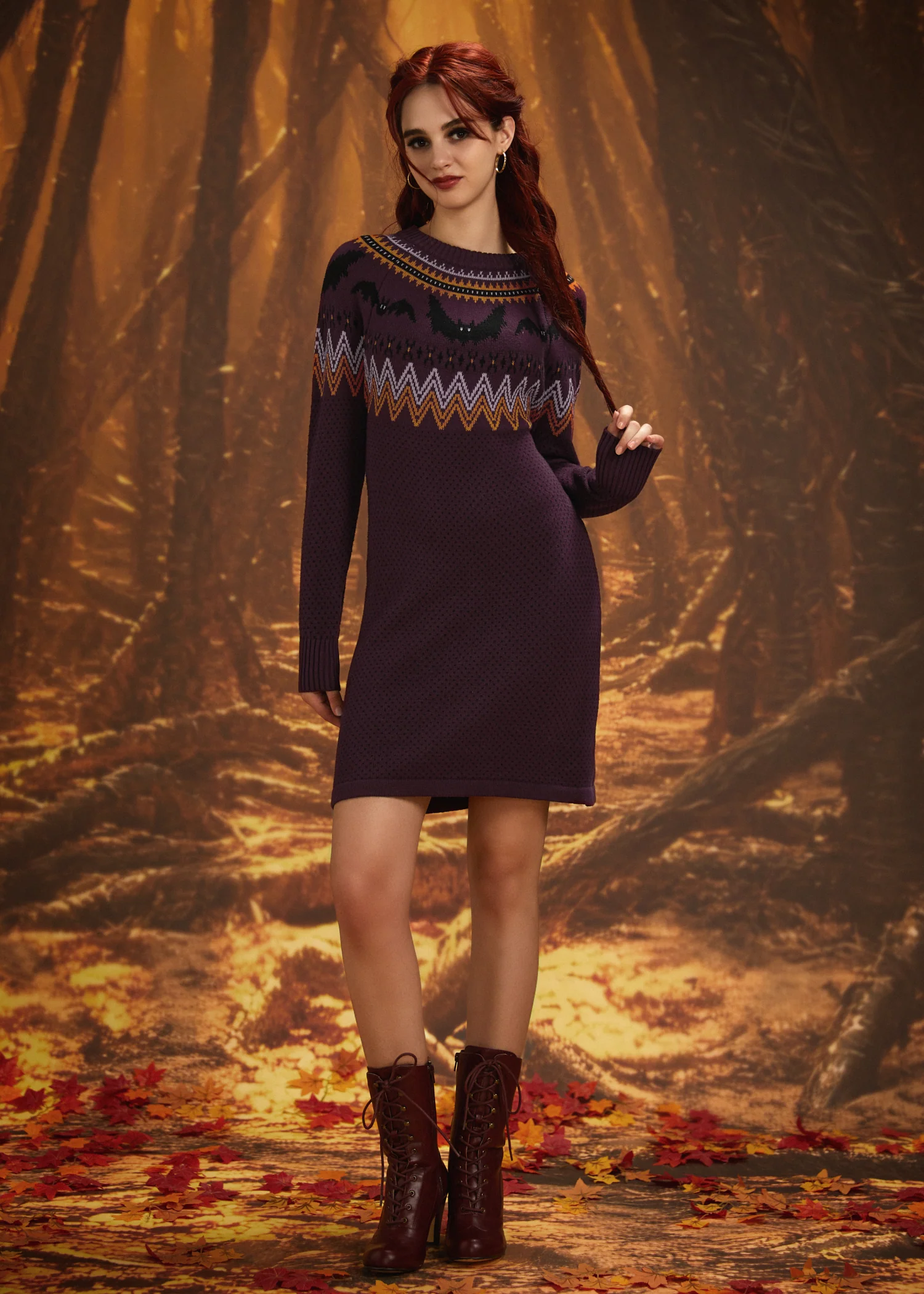 It Be Like 'Bat' Fair Isle Sweater Dress - Image 6