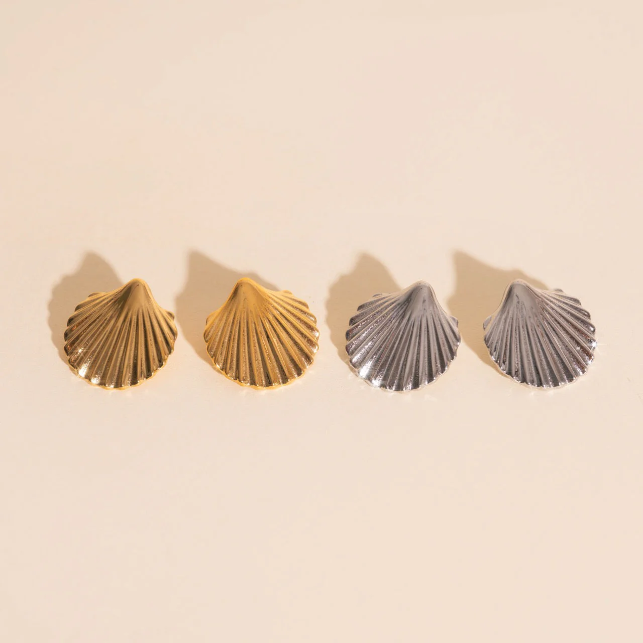 Jumbo Seashell Stud Earrings - Image 9