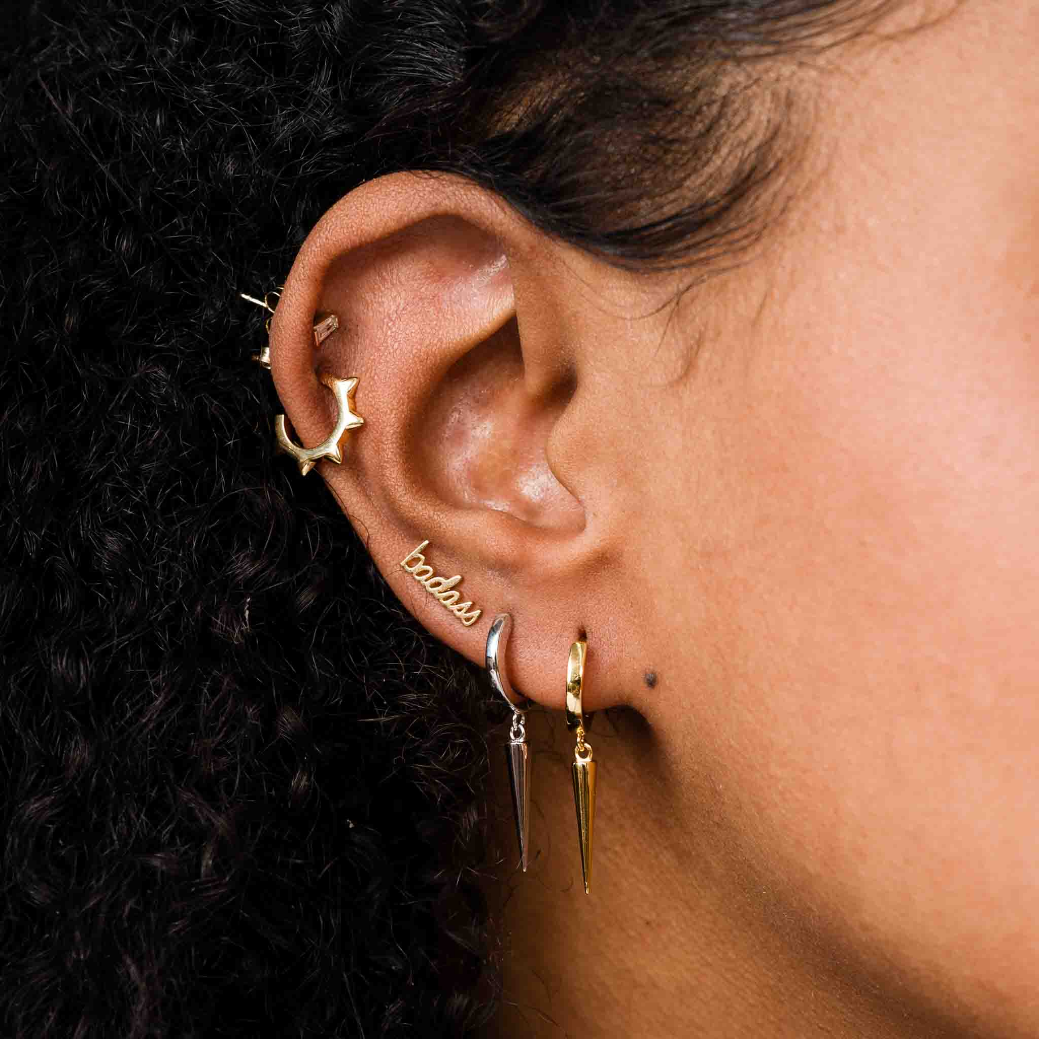 Kali Hoop Sterling Silver Earrings - Image 2