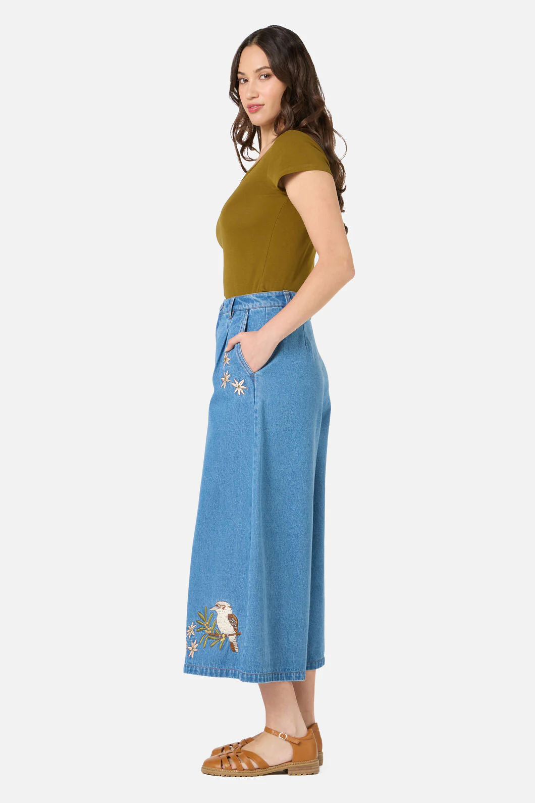 Kooka & Wattle Denim Culotte - Image 5