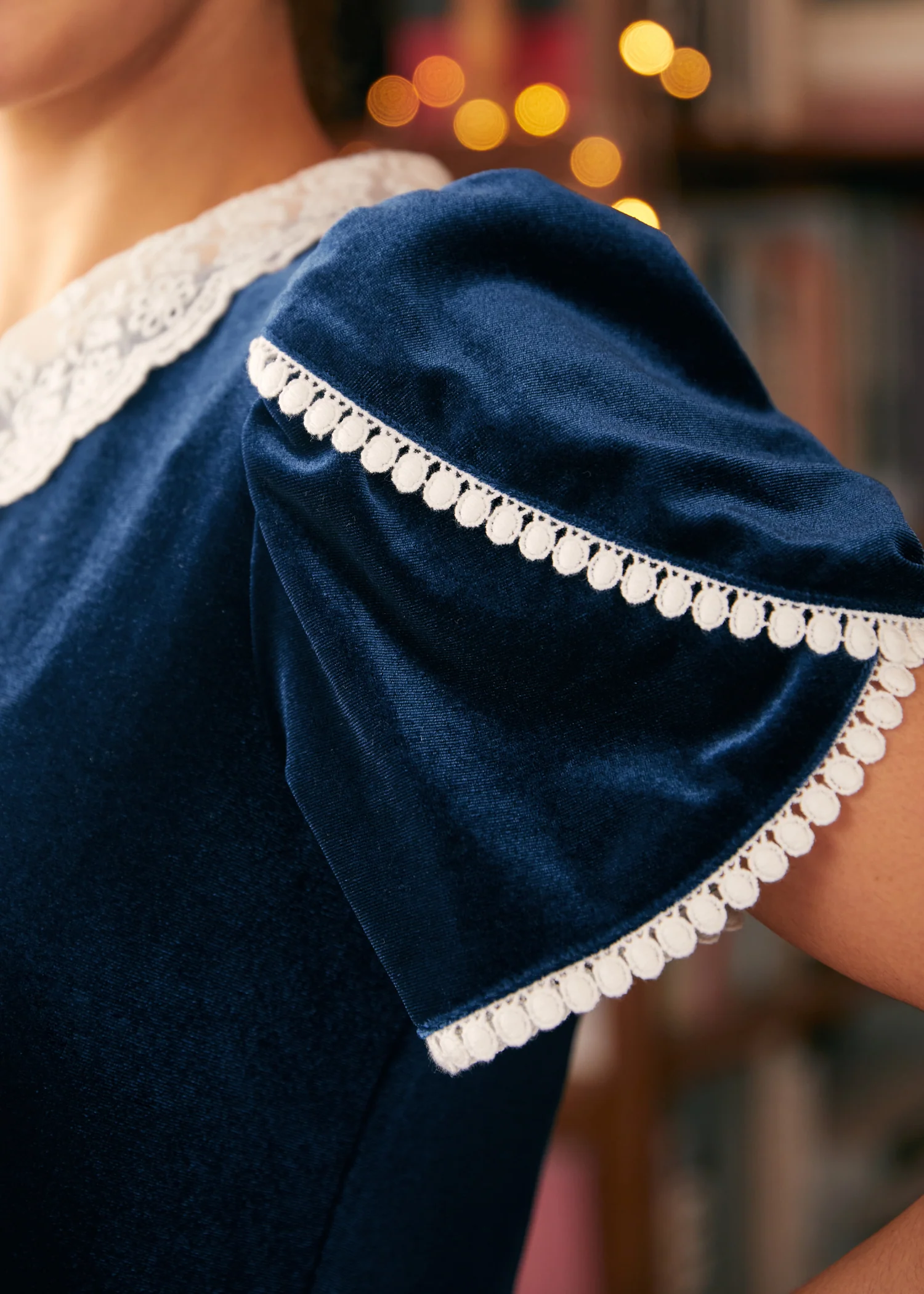 Victorian Whisper Lace Collar Dress - Image 5