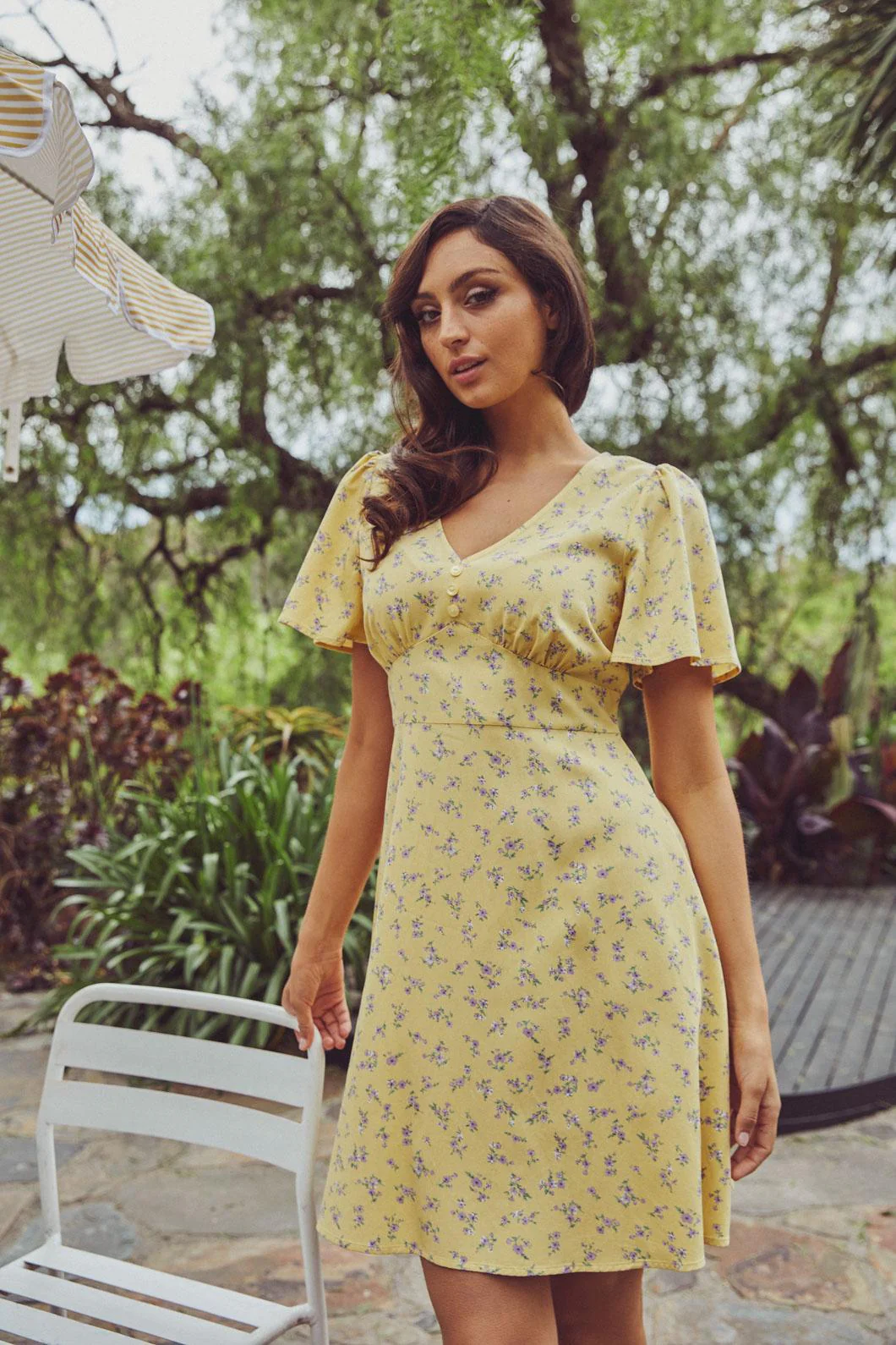 Lila Ditsy Mini Dress - Image 5