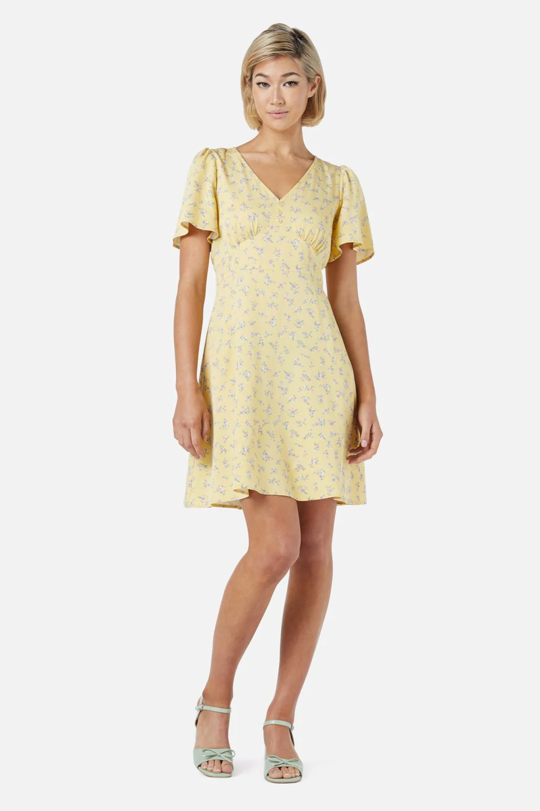 Lila Ditsy Mini Dress - Image 7