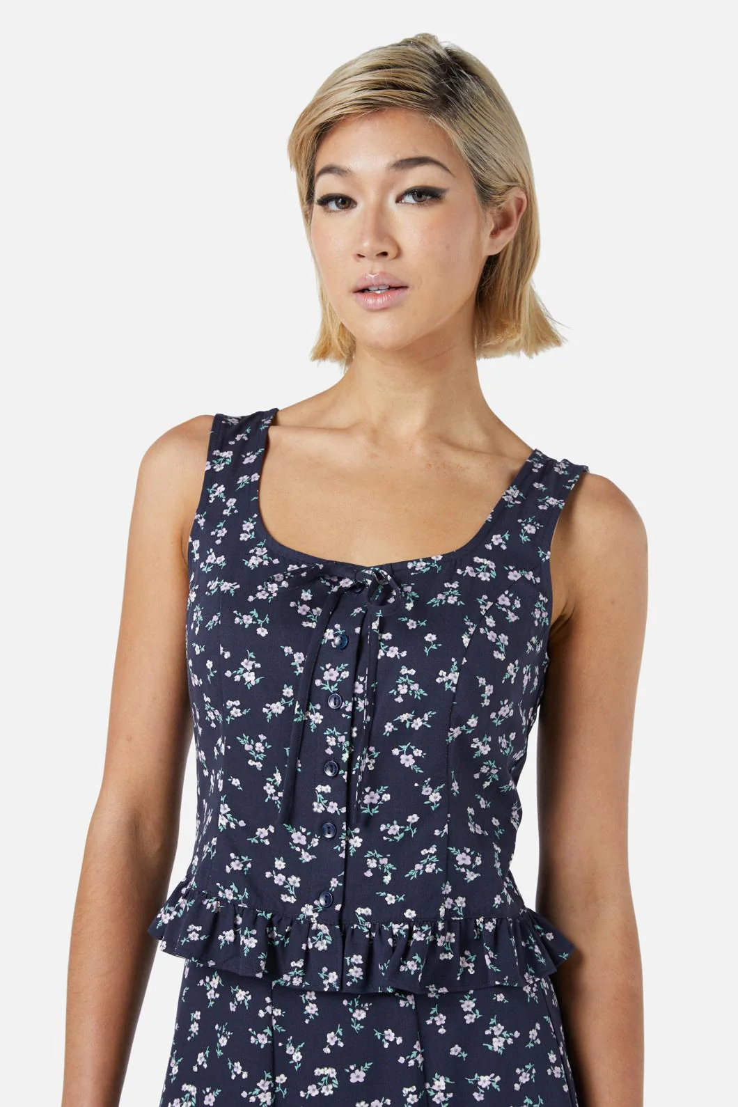 Lila Ditsy Top