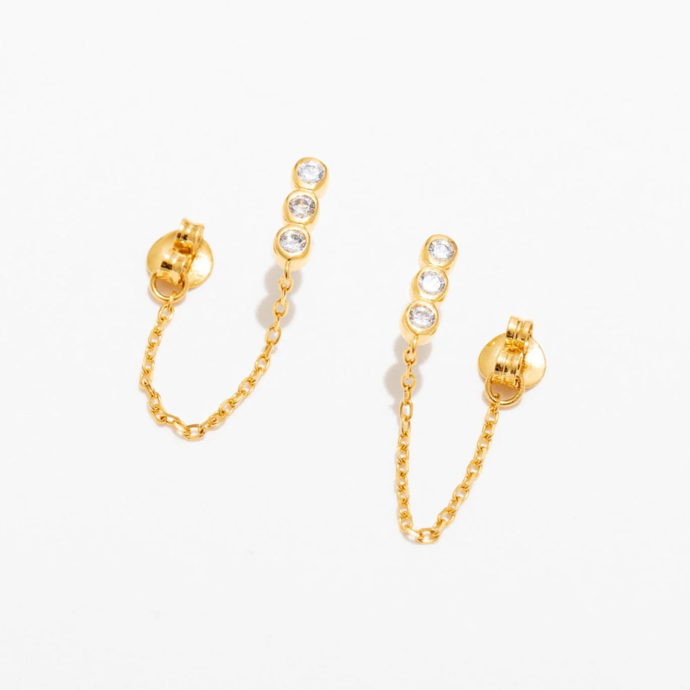 Liza Chain Stud Earrings - Image 3