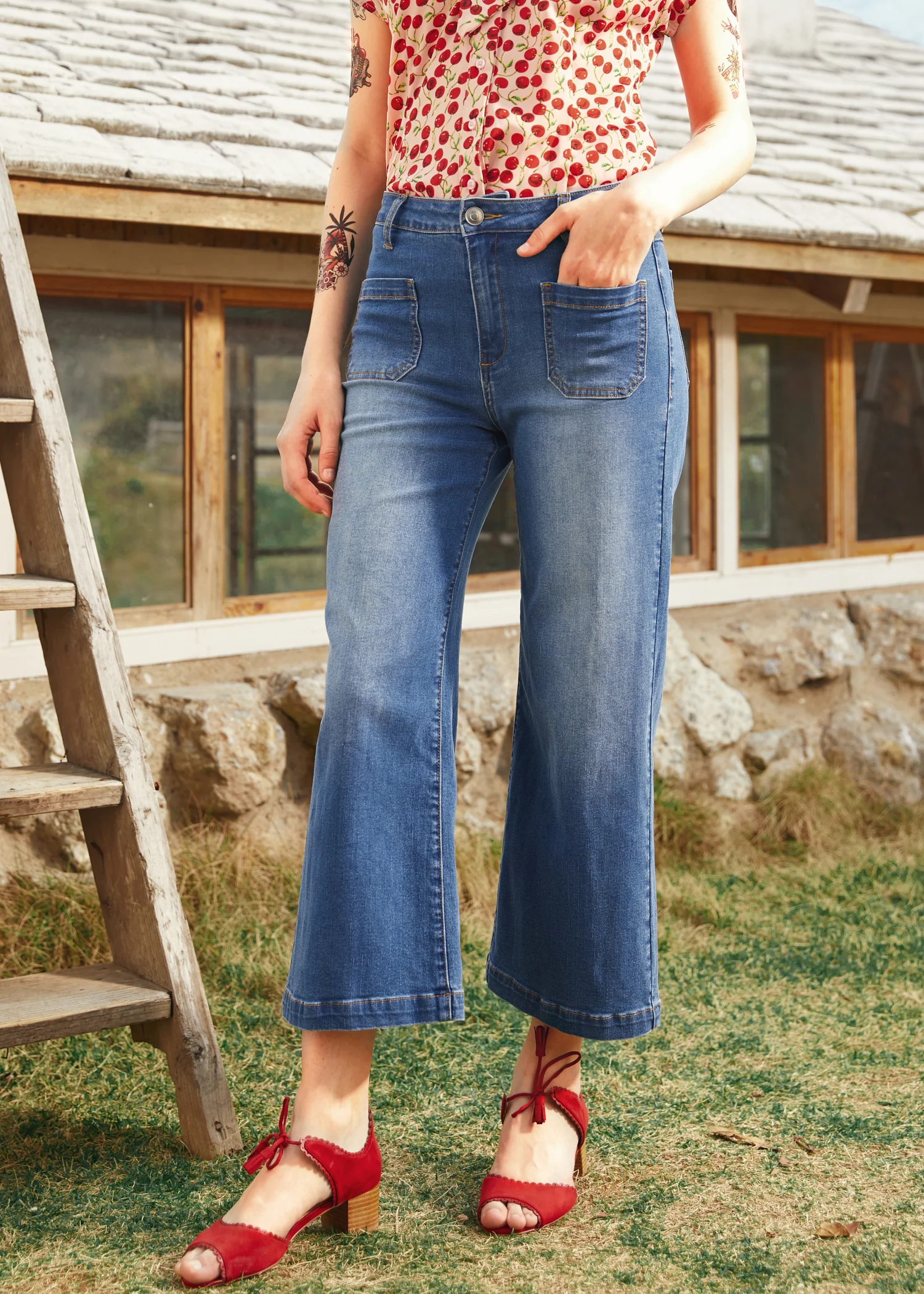 Boardwalk Beauty Wide Leg Crop Jeans - Image 6